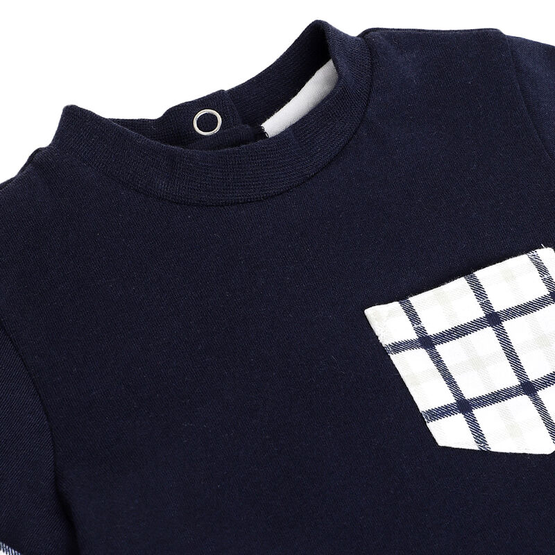 Boys Dark Blue Printed Short Sleeve T-Shirt image number 2